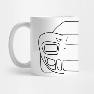 1960s Ford GT40 classic car black outline graphic Mug